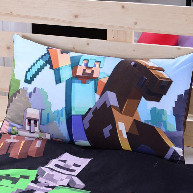 Minecraft Creeper Mobs Bedding Bed Set (Duvet Cover/ Pillow Case)