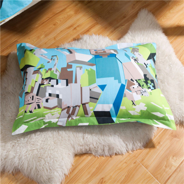 Minecraft Steve Bedding Bed Set (Duvet Cover/ Pillow Case)