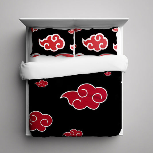 Akatsuki Red Cloud Naruto Shippuden Bedding Set